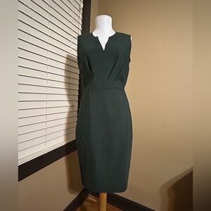Elie Tahari Dark Green Midi Dress